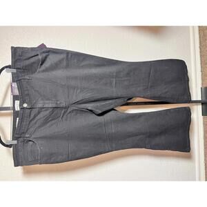 AVA & VIV High Rise Flare Black Jeans with No-Gap Waistband, Size 26